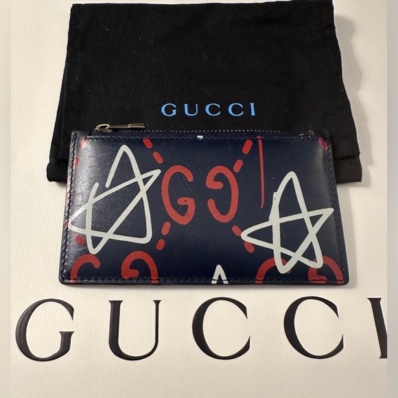 GUCCI Rare Gucci Ghost Coin Card Holder with Gucci Dustbag - Picture 3 of 7